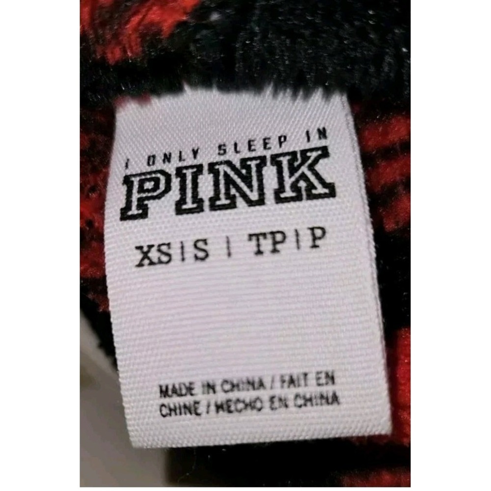 Victoria's Secret PINK Womens XS Buffalo Plaid Sequin Dog Hooded Robe NWOT - Picture 5 of 5